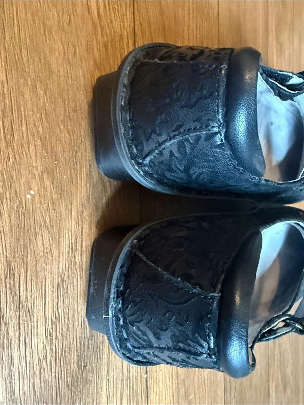 Alegria Black Floral Mary Jane Shoes